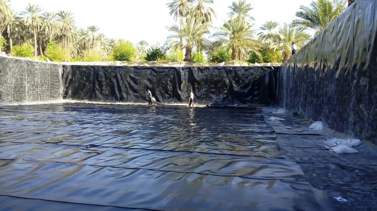 عایق‌بندی مخزن آب کشاورزی